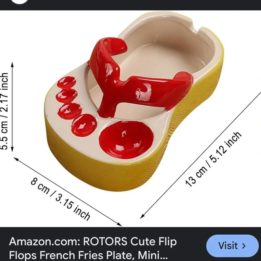 Novelty French fry holder with dipping toes